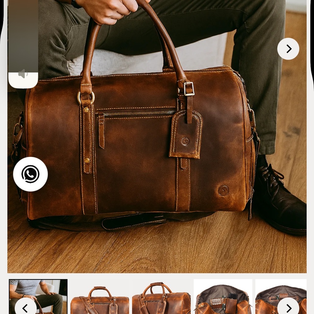 Brown Leather Men's Bag